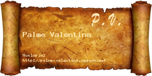 Palme Valentina névjegykártya